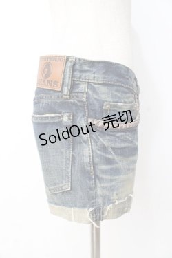 画像2: HYSTERIC GLAMOUR / スタッズデニムショートパンツ XS インディゴ Y-25-07-21-141-PU-PA-SZ-ZY