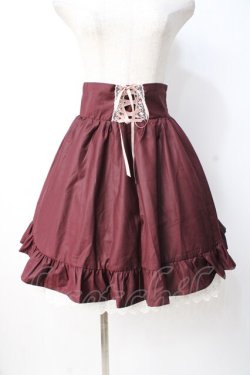 画像1: Blue rouge / レースアップスカート F ワイン Y-25-07-21-143-CA-SK-SZ-ZY