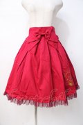 metamorphose / CL フラワーバスケット刺繍スカート  赤 Y-25-07-21-144-ME-SK-SZ-ZY