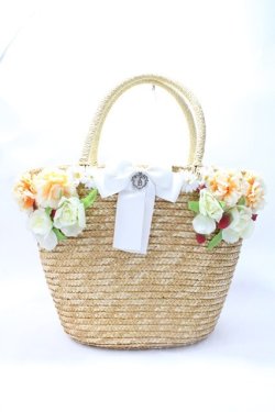 画像1: BABY,THE STARS SHINE BRIGHT / Le bouquetかごBAG  白 Y-25-07-21-018-BA-BG-SZ-ZY
