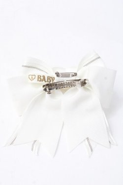 画像2: BABY,THE STARS SHINE BRIGHT / 薔薇咲く夜のリボンバレッタ  白 Y-25-07-21-003-BA-AC-SZ-ZY