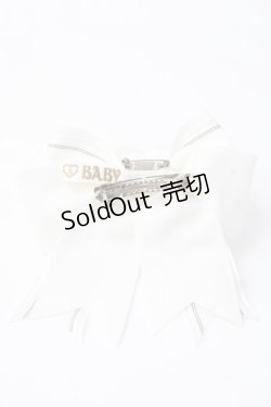 画像2: BABY,THE STARS SHINE BRIGHT / 薔薇咲く夜のリボンバレッタ  白 Y-25-07-21-003-BA-AC-SZ-ZY