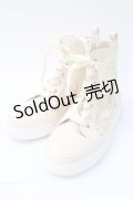 axes femme / レースハイカットスニーカー L ベージュ Y-25-07-21-020-AX-SH-AS-ZY