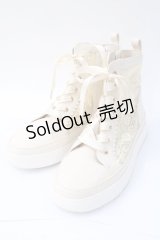 axes femme / レースハイカットスニーカー L ベージュ Y-25-07-21-020-AX-SH-AS-ZY