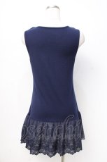 画像3: axes femme / 裾レースタンクトップ  紺 Y-25-07-21-021-AX-TO-AS-ZT014 (3)