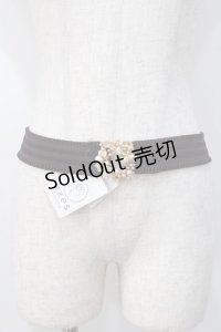 axes femme / リース風パールゴムベルト  ゴールド Y-25-07-21-004-AX-ZA-SZ-ZY