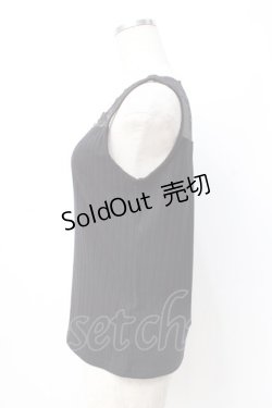 画像2: axes femme / 繊細レースタンク  黒 Y-25-07-21-022-AX-TO-AS-ZY