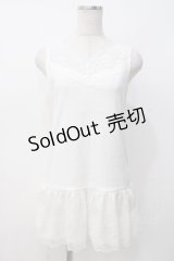 axes femme / スカラップレースロングタンク  白 Y-25-07-21-025-AX-TO-AS-ZY