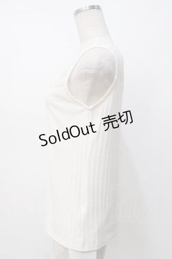 画像2: axes femme / 繊細レースタンク  紺 Y-25-07-21-026-AX-TO-AS-ZY