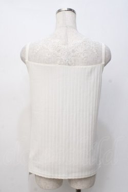 画像3: axes femme / 繊細レースタンク  紺 Y-25-07-21-026-AX-TO-AS-ZY