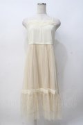 axes femme / チュール重ねインナーワンピース  生成り Y-25-07-21-027-AX-OP-SZ-ZY