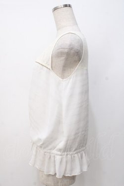 画像2: axes femme / レース切替タンクトップ  白 Y-25-07-21-028-AX-TO-SZ-ZY