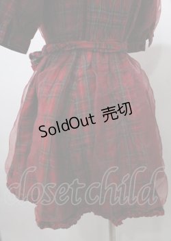 画像4: LIZ LISA / オーガンジー重ねチェック柄ハートワンピース 0 アカ Y-25-07-22-025-LO-OP-SZ-ZY