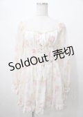 LIZ LISA / フロント編み上げローズ柄ワンピース 0 オフ白 Y-25-07-22-030-LO-OP-SZ-ZI