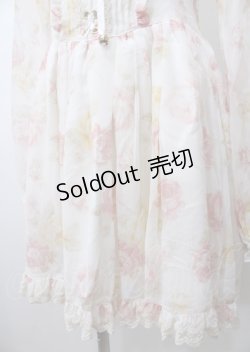 画像4: LIZ LISA / フロント編み上げローズ柄ワンピース 0 オフ白 Y-25-07-22-030-LO-OP-SZ-ZI