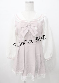 画像1: LIZ LISA / セーラー衿ワンピース 0 ピンク Y-25-07-22-037-LO-OP-SZ-ZI
