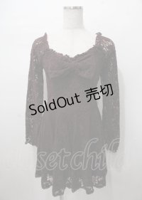 LIZ LISA / 起毛レースワンピース 0 ブラウン Y-25-07-22-038-LO-OP-SZ-ZY