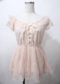 LIZ LISA / プリーツトップス 0 ピンク Y-25-07-22-044-LO-TO-SZ-ZY