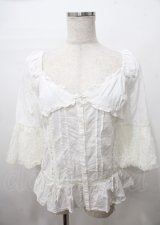 LIZ LISA / はしごレーススクエアブラウス 0 オフ白 Y-25-07-22-051-LO-BL-SZ-ZY