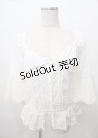 LIZ LISA / はしごレーススクエアブラウス 0 オフ白 Y-25-07-22-051-LO-BL-SZ-ZI