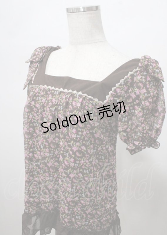 画像3: LIZ LISA / 小花柄シフォントップス 0 ブラウン Y-25-07-22-056-LO-TO-SZ-ZI (3)