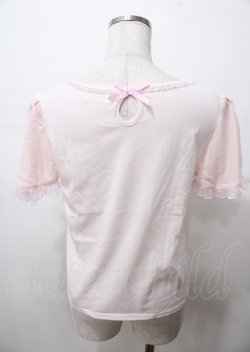 画像2: LIZ LISA / チュールハートパフTシャツ 0 ピンク Y-25-07-22-058-LO-TO-SZ-ZY