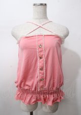 LIZ LISA / フロントボタンクロスキャミ 0 ピンク Y-25-07-22-062-LO-TO-SZ-ZY