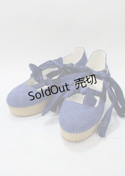 画像1: LIZ LISA / コットンレースバレリーナシューズ L 紺 Y-25-07-22-010-LO-SH-SZ-ZT501