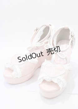 画像1: LIZ LISA / ハート刺繍サンダル L ピンク Y-25-07-22-011-LO-SH-SZ-ZY