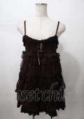 LIZ LISA / ドットフリルティアードワンピース 0 ブラウン Y-25-07-22-021-LO-OP-SZ-ZY