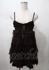 LIZ LISA / ドットフリルティアードワンピース 0 ブラウン Y-25-07-22-021-LO-OP-SZ-ZY