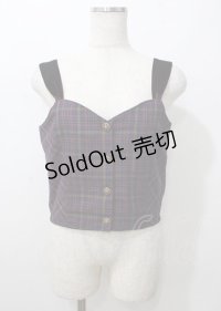 axes femme / HOUSEofTARTANコラボビスチェ  紺 Y-25-07-23-033-AX-TO-SZ-ZY