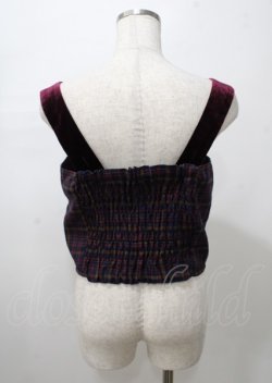 画像2: axes femme / HOUSEofTARTANコラボビスチェ  紺 Y-25-07-23-033-AX-TO-SZ-ZY