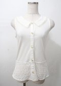 axes femme / レース切替タンク  白 Y-25-07-23-034-AX-TO-SZ-ZY
