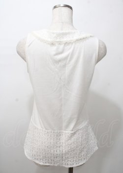 画像2: axes femme / レース切替タンク  白 Y-25-07-23-034-AX-TO-SZ-ZY
