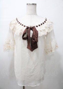 画像1: axes femme / レイヤードフリル楊柳トップス  生成り Y-25-07-23-037-AX-TO-SZ-ZY