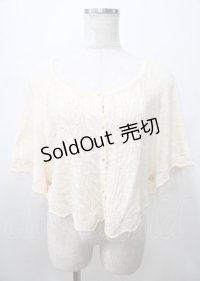 axes femme / BACKリボンケープ  生成り Y-25-07-23-038-AX-TO-SZ-ZY