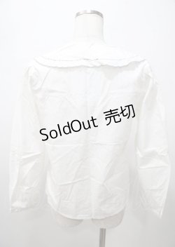 画像2: F i.n.t / 単色ローズブーケ刺繍ブラウス  白 Y-25-07-23-040-CA-BL-SZ-ZY