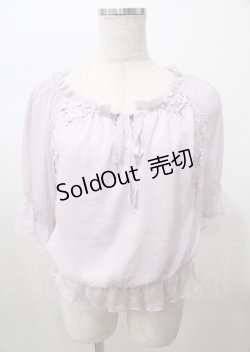 画像1: axes femme / サイドレースシースルートップス  ラベンダー Y-25-07-23-047-AX-TO-SZ-ZY