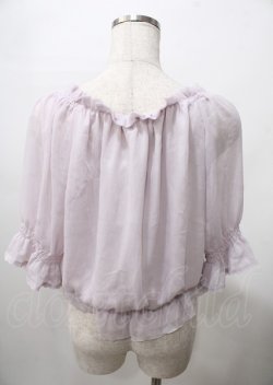 画像2: axes femme / サイドレースシースルートップス  ラベンダー Y-25-07-23-047-AX-TO-SZ-ZY