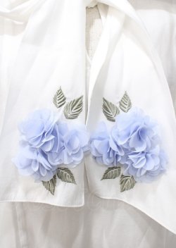 画像3: axes femme / 紫陽花装飾リボンブラウスプルオーバー F 白 Y-25-07-23-055-AX-TO-SZ-ZY