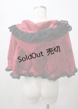 画像2: ATELIER PIERROT / 薔薇色の憤怒 ケープ  赤黒 Y-25-07-23-057-EL-JA-SZ-ZY