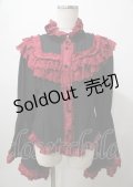 ATELIER PIERROT / 狂人による第九 赤黒ブラウス  赤黒 Y-25-07-23-058-EL-BL-SZ-ZY