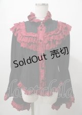 ATELIER PIERROT / 狂人による第九 赤黒ブラウス  赤黒 Y-25-07-23-058-EL-BL-SZ-ZY