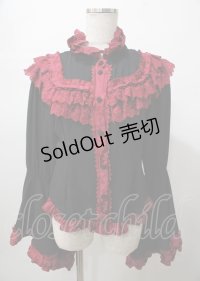 ATELIER PIERROT / 狂人による第九 赤黒ブラウス  赤黒 Y-25-07-23-058-EL-BL-SZ-ZY