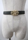 F i.n.t / モチーフバックルゴムベルト  グリーン Y-25-07-23-008-CA-ZA-SZ-ZY