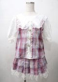 Princess Melody / チェックセットアップ  ピンク Y-25-07-23-059-EL-TO-AS-ZY