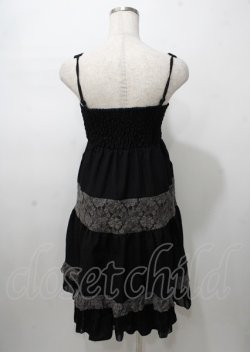 画像2: axes femme / シャーリング2WAYワンピース  黒 Y-25-07-23-061-AX-OP-SZ-ZY
