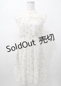 axes femme / レース切替花柄ワンピース  生成り Y-25-07-23-062-AX-OP-SZ-ZT476