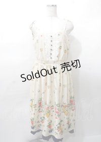 axes femme / ミックスフルーツ柄ワンピース  生成り Y-25-07-23-064-AX-OP-SZ-ZY
